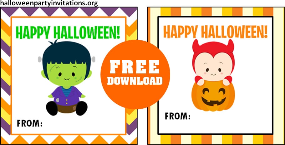 Halloween tag template