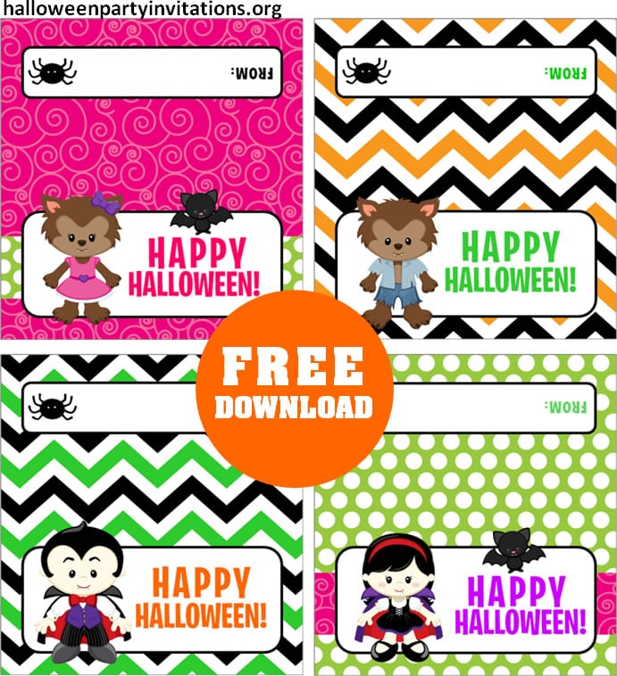 Printable Halloween bag toppers