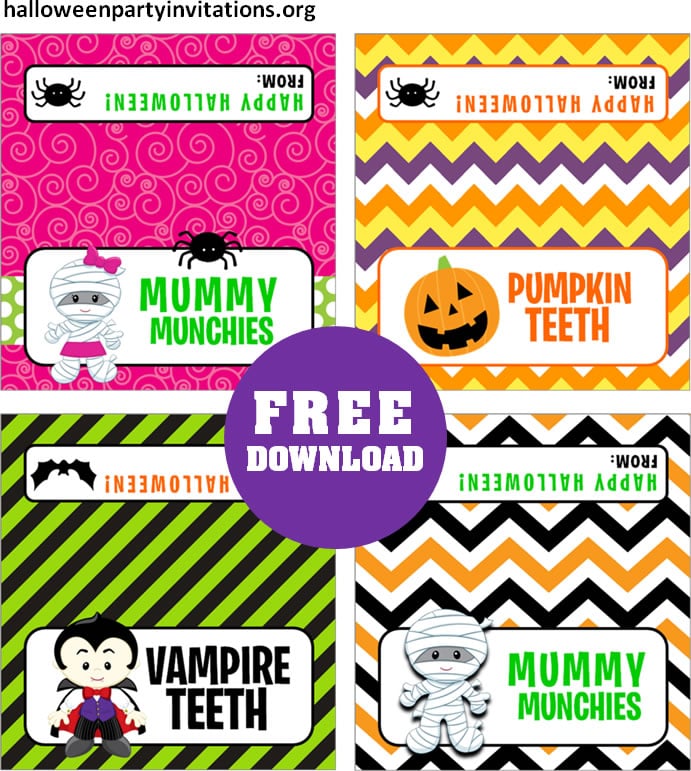 Halloween treat bag toppers