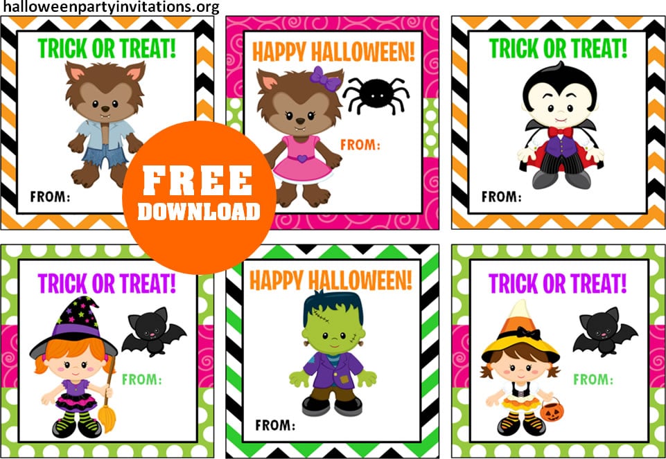 Editable Halloween tags