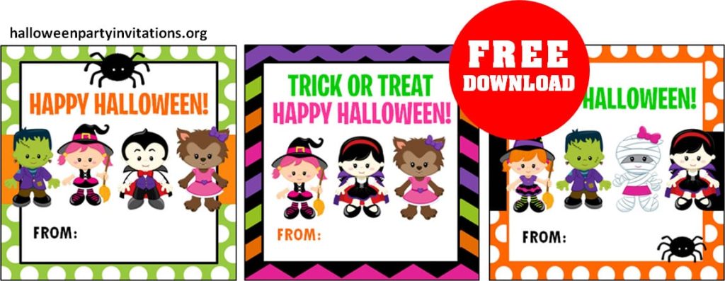 Halloween favor tag