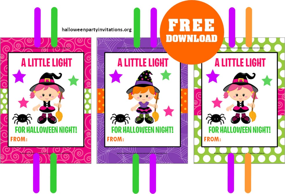 A Little Light for Halloween Night Tags free printable