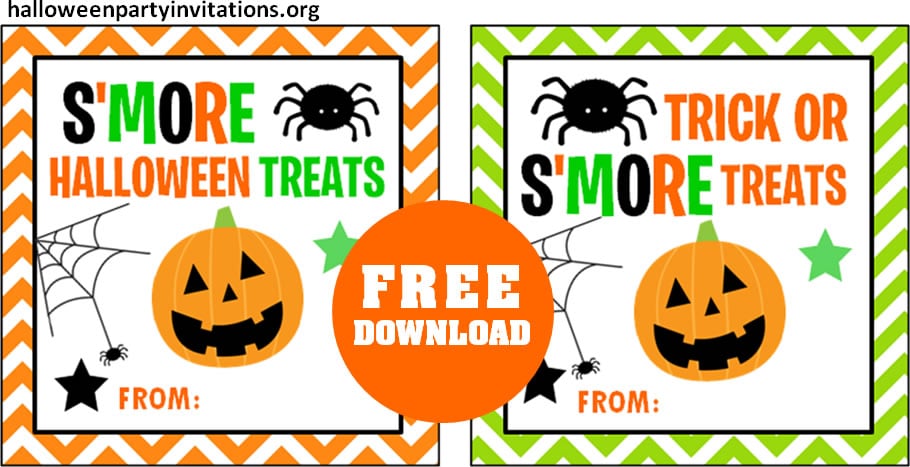 PRINTABLE Halloween Smore Tags
