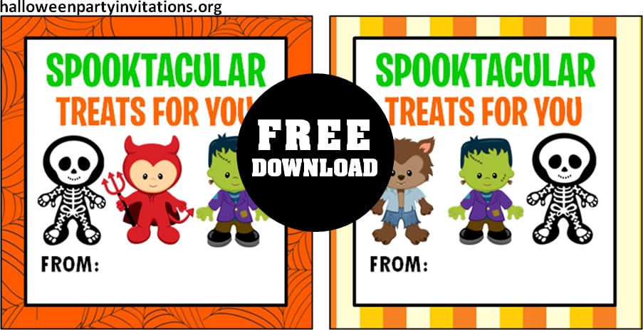 Spooktacular Halloween Treat Tags