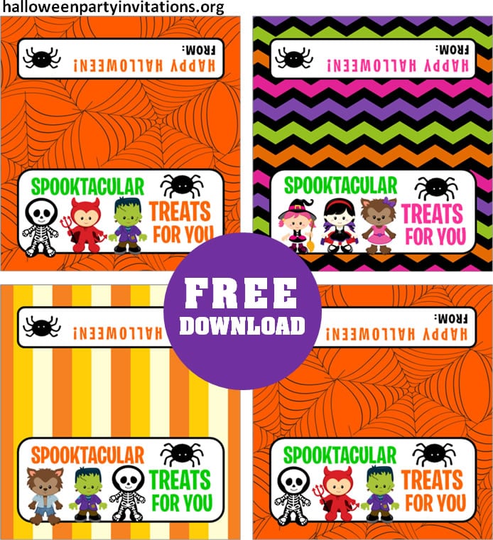 Halloween party bag toppers