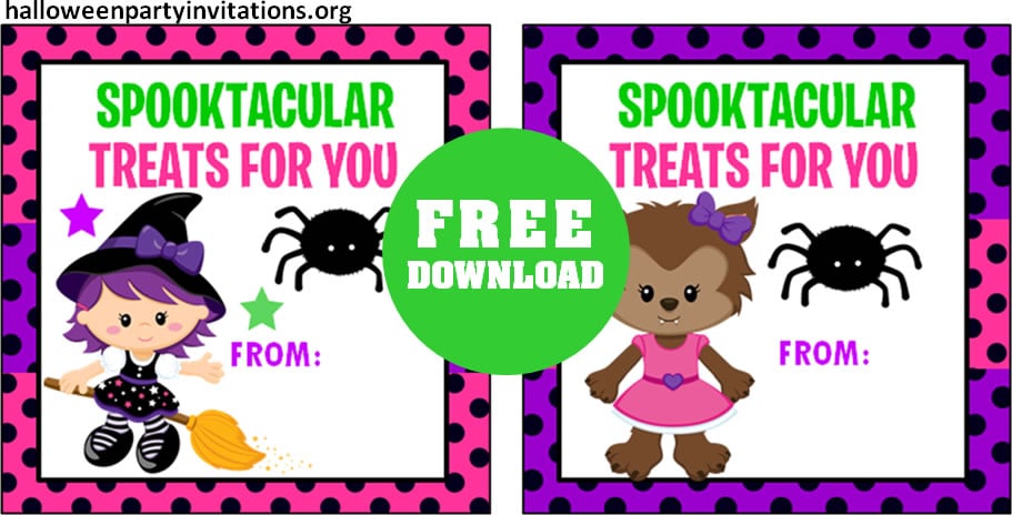 Spooktacular Halloween Treat Tags