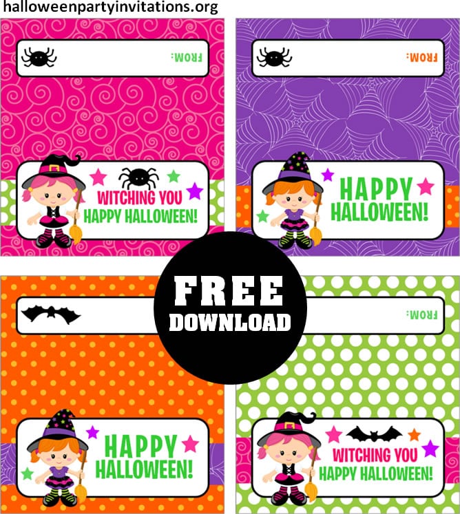 Halloween gift bag toppers