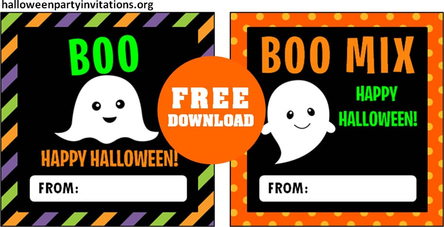 Halloween favor tags printable