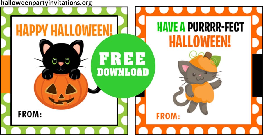 Halloween classroom tags printable